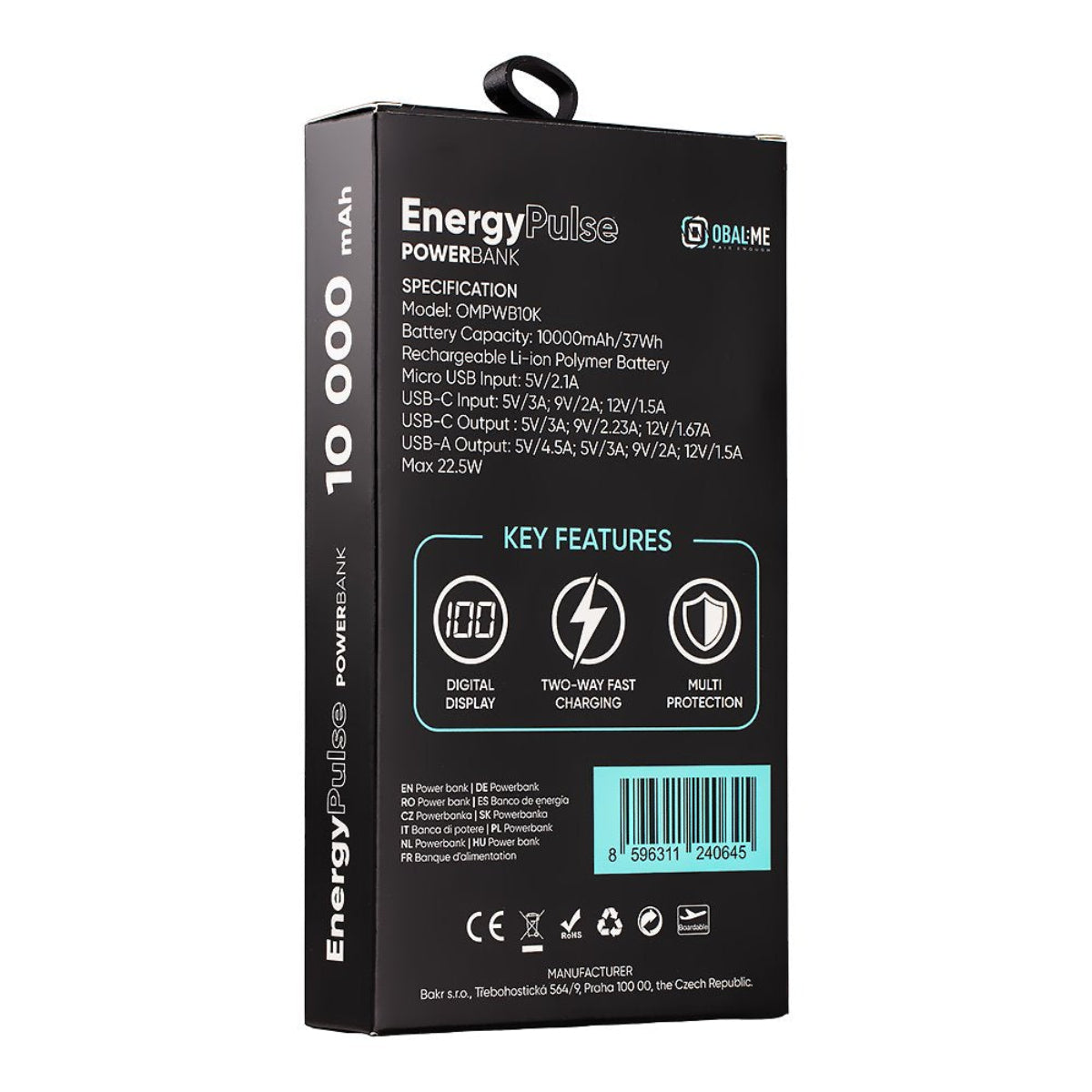 EnergyPulse powerbanka 10000mAh 22.5W