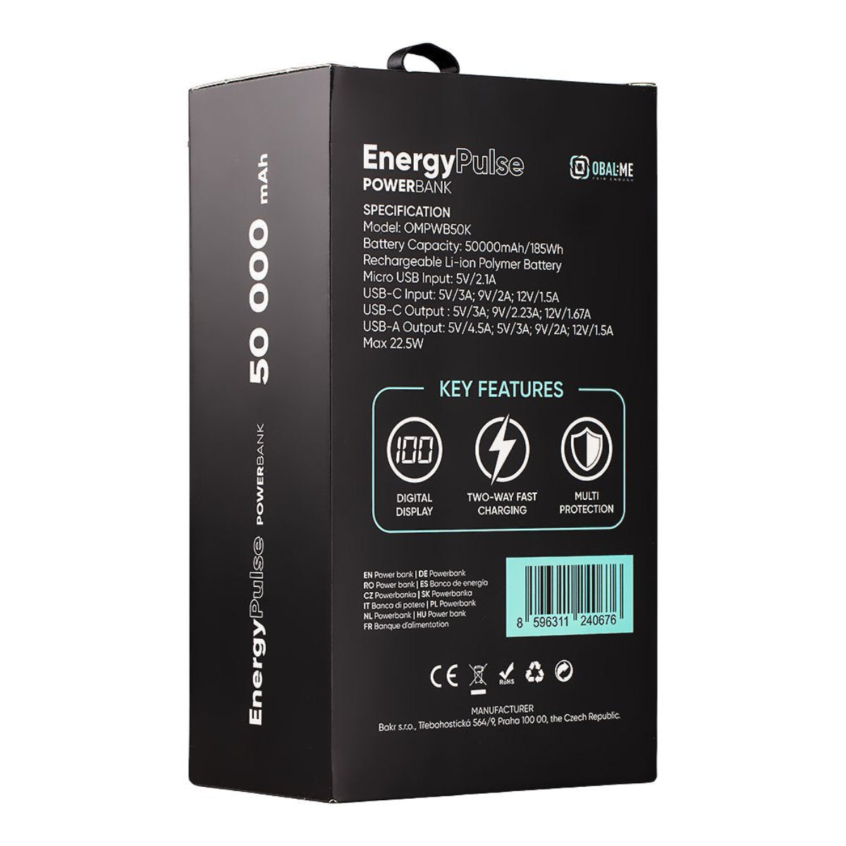 EnergyPulse powerbanka 50000mAh 22.5W