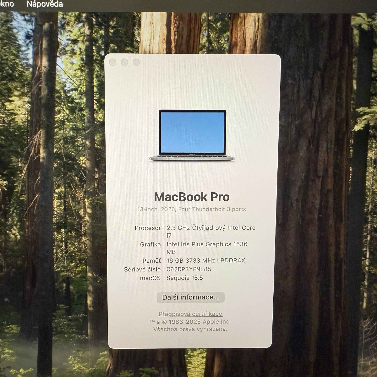 MacBook Pro 13" 2020 i7 / 16GB / 500GB