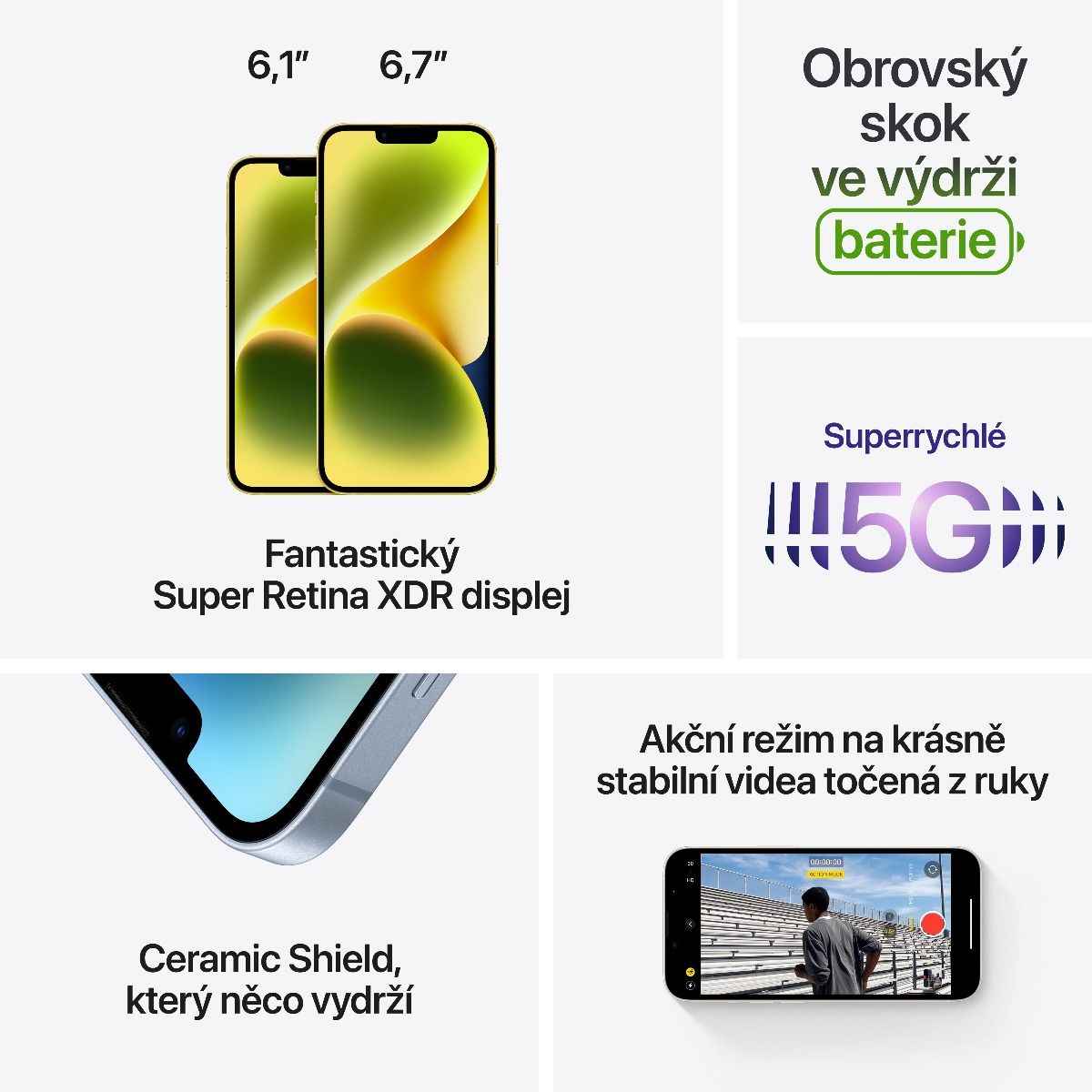 iPhone 14 Plus - hvězdně bílá
