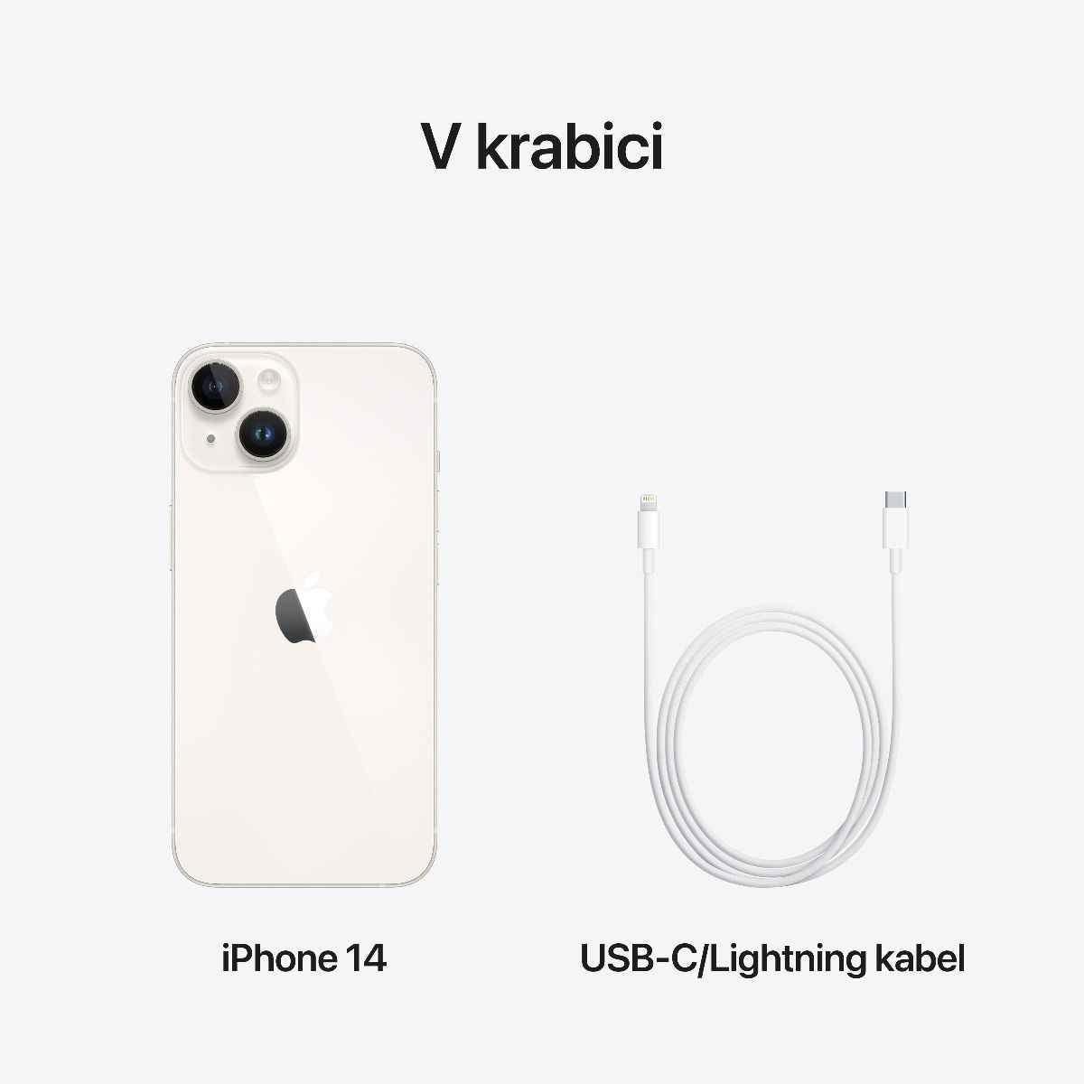 iPhone 14 - hvězdně bílá