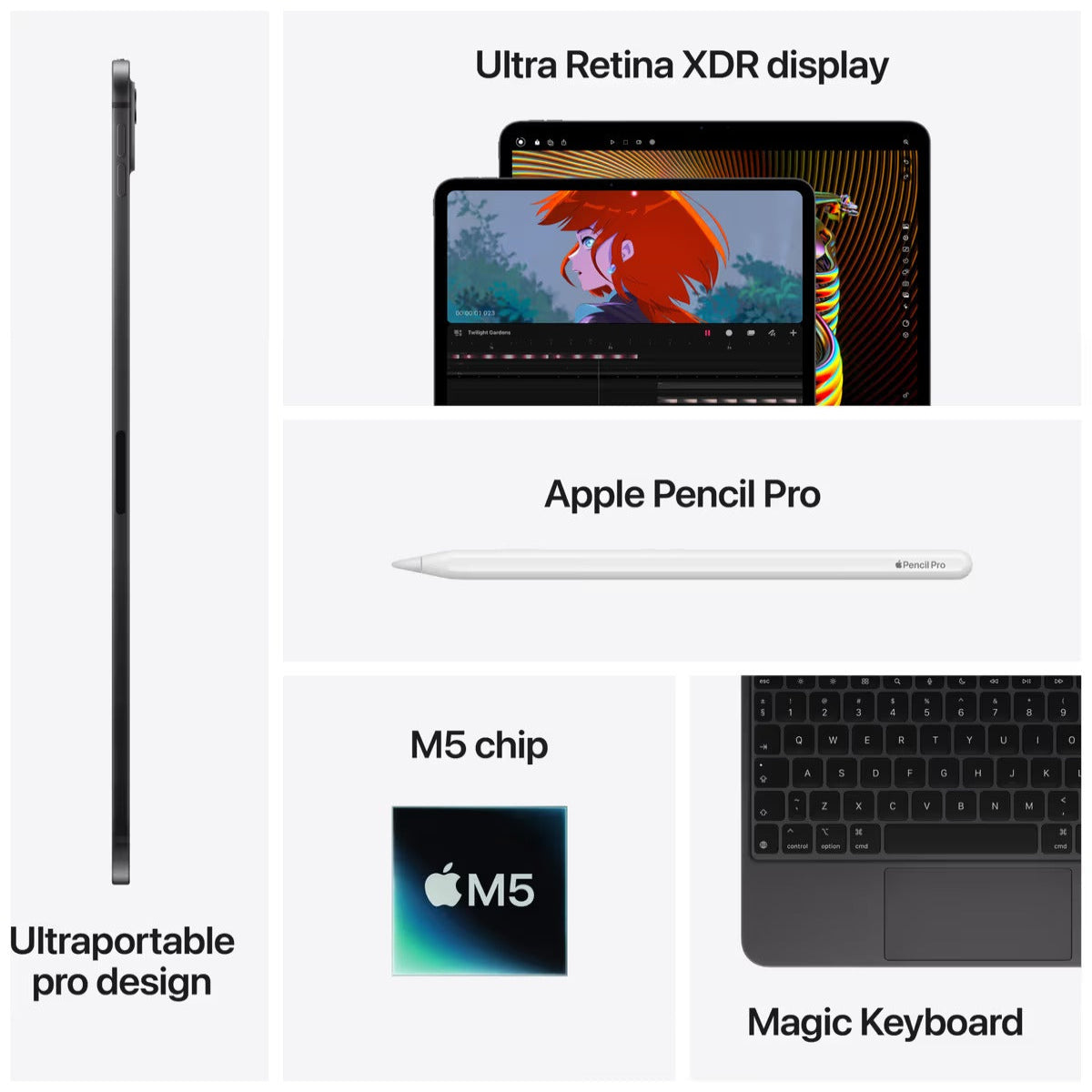 iPad Pro 13" (2025) 256GB Wi-Fi + Cellular - Vesmírně Černý