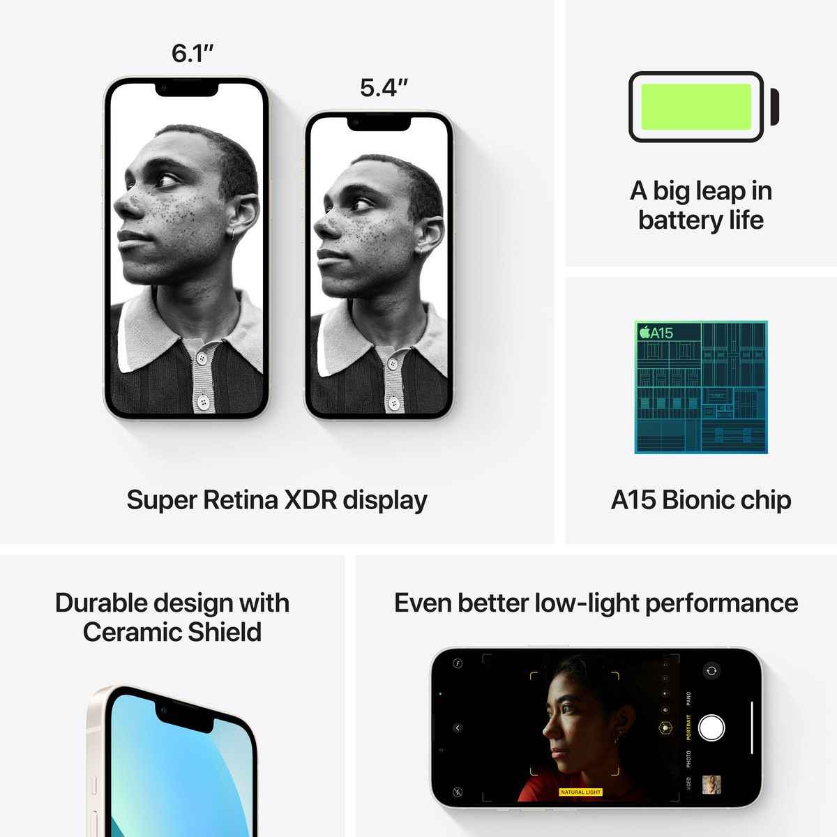 iPhone 13 - hvězdně bílá