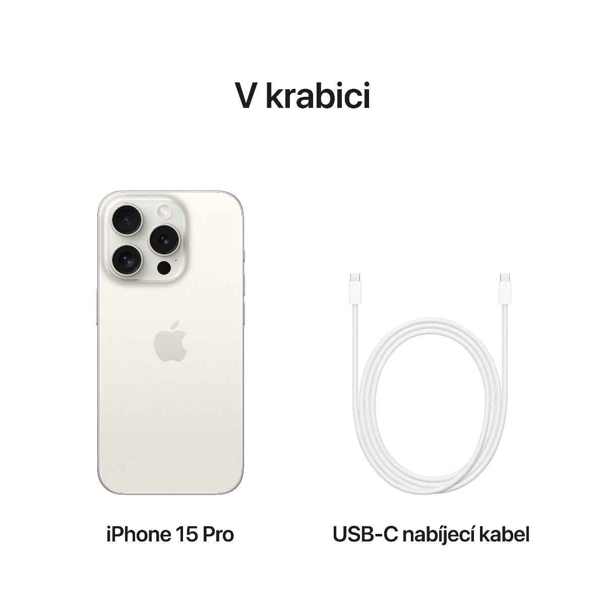 iPhone 15 Pro - bílý titan