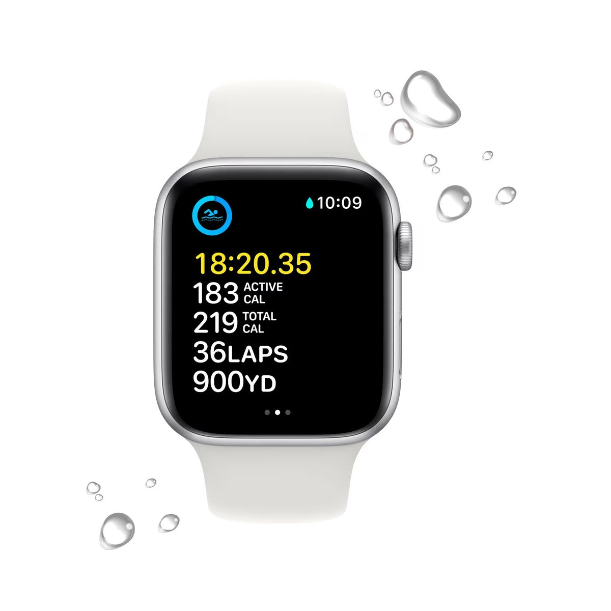 Apple Watch SE GPS 44mm (2022) - Stříbrné hliníkové pouzdro