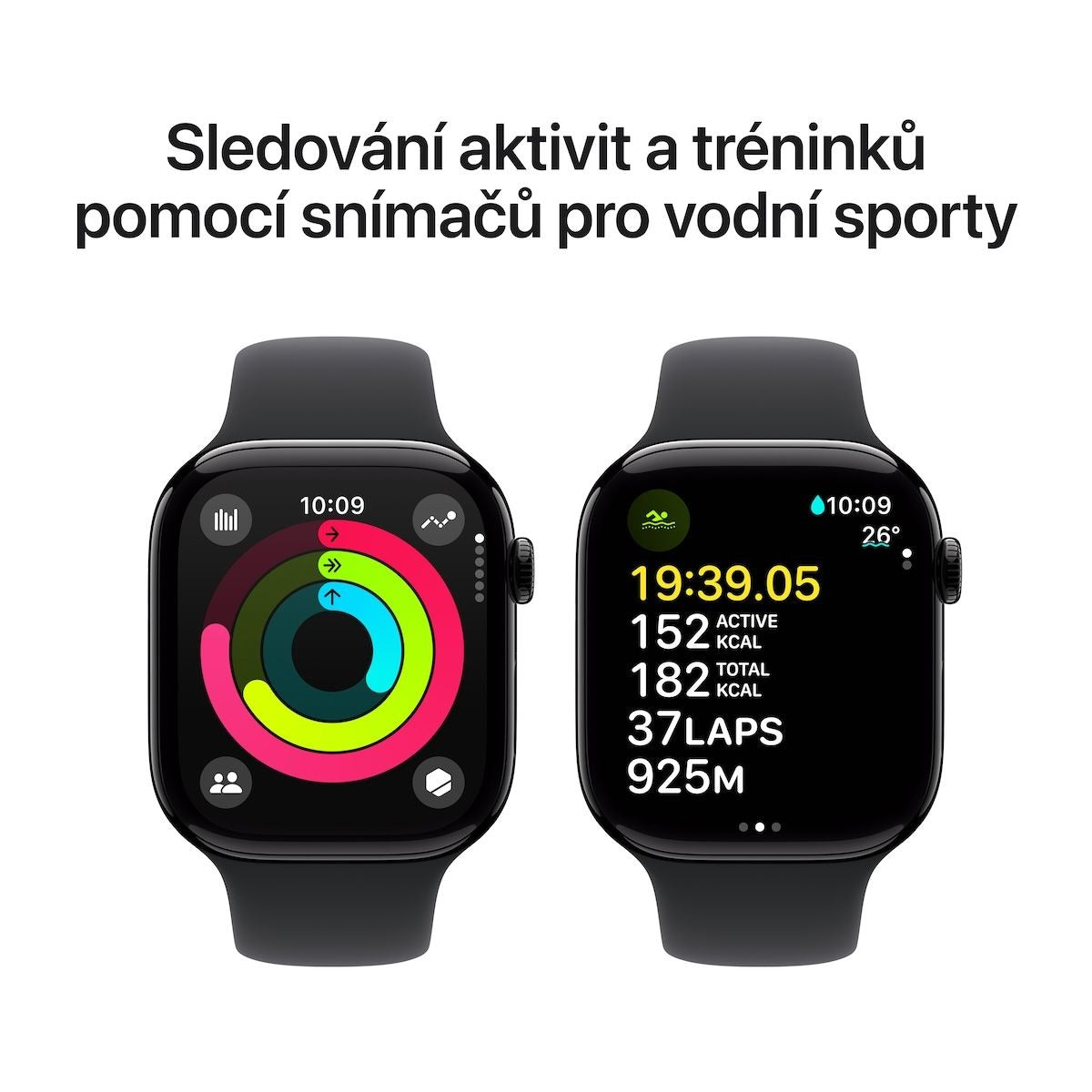 Apple Watch Series 10 GPS 42mm - Klavírně černé hliníkové pouzdro