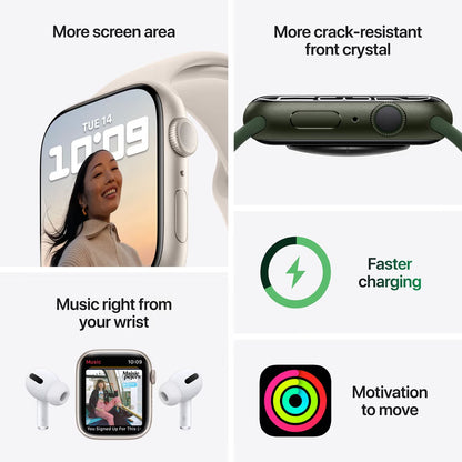 Apple Watch Series 7 GPS 45mm - Hvězdně bílé hliníkové pouzdro