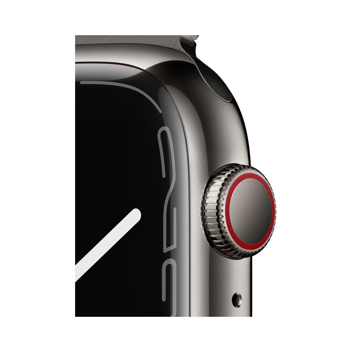 Apple Watch Series 7 GPS + Cellular 45mm - Grafitové pouzdro z nerezové oceli