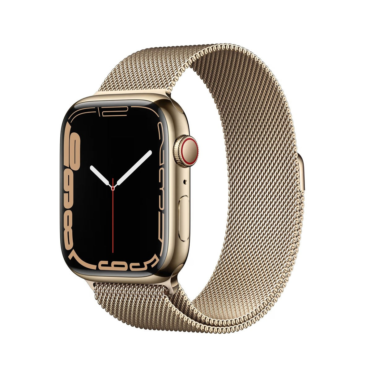 Apple Watch Series 7 GPS + Cellular 45mm - Zlaté pouzdro z nerezové oceli