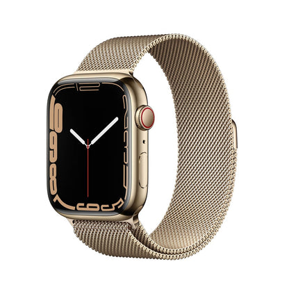 Apple Watch Series 7 GPS + Cellular 45mm - Zlaté pouzdro z nerezové oceli