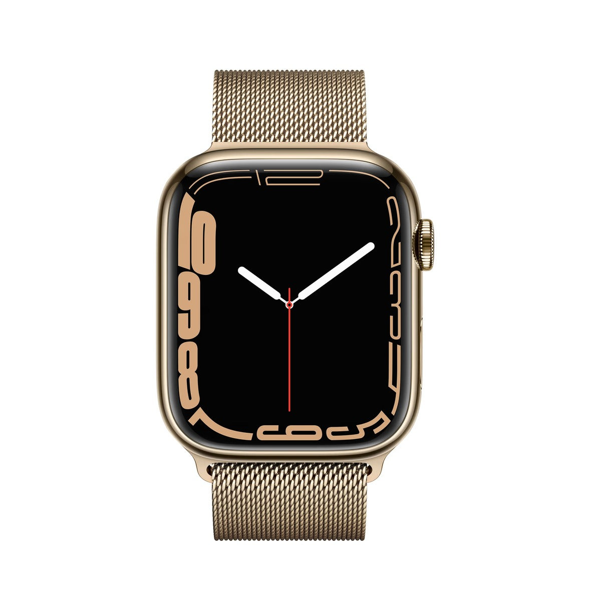 Apple Watch Series 7 GPS + Cellular 45mm - Zlaté pouzdro z nerezové oceli