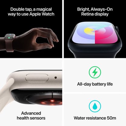 Apple Watch Series 9 GPS + Cellular 45mm - Temně inkoustové hliníkové pouzdro