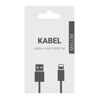 Nabíjecí textilní kabel USB A / Lightning 1m