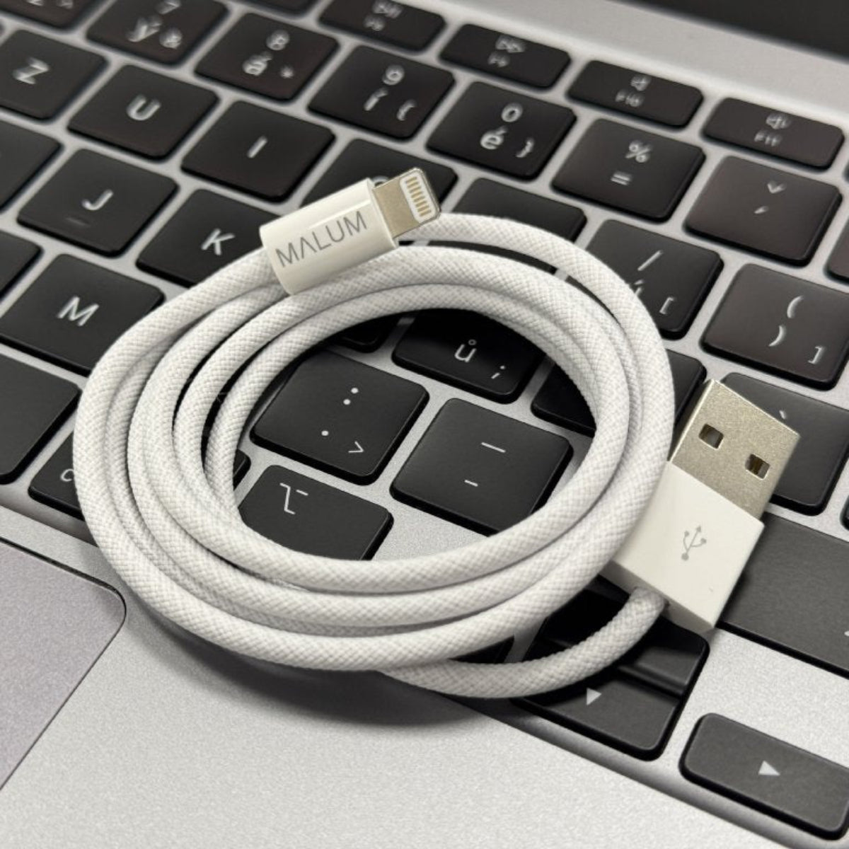 Nabíjecí textilní kabel USB A / Lightning 1m