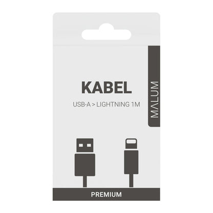 Nabíjecí textilní kabel USB A / Lightning 1m PREMIUM