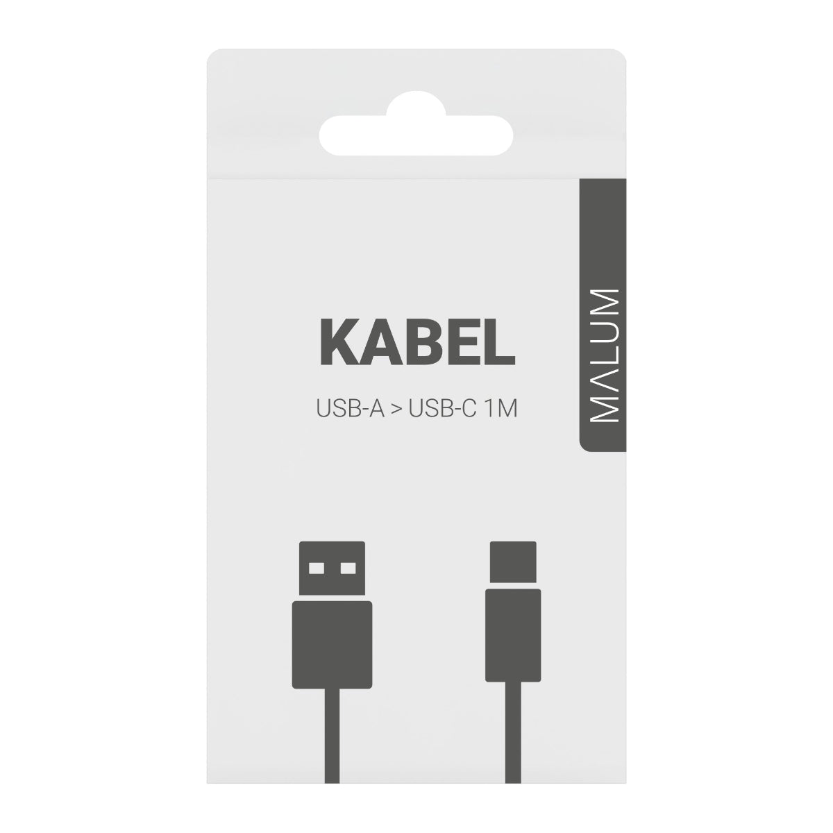 Nabíjecí textilní kabel USB A / USB C 1m