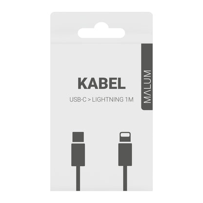 Nabíjecí textilní kabel USB C / Lightning 1m