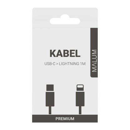 Nabíjecí textilní kabel USB C / Lightning 1m PREMIUM