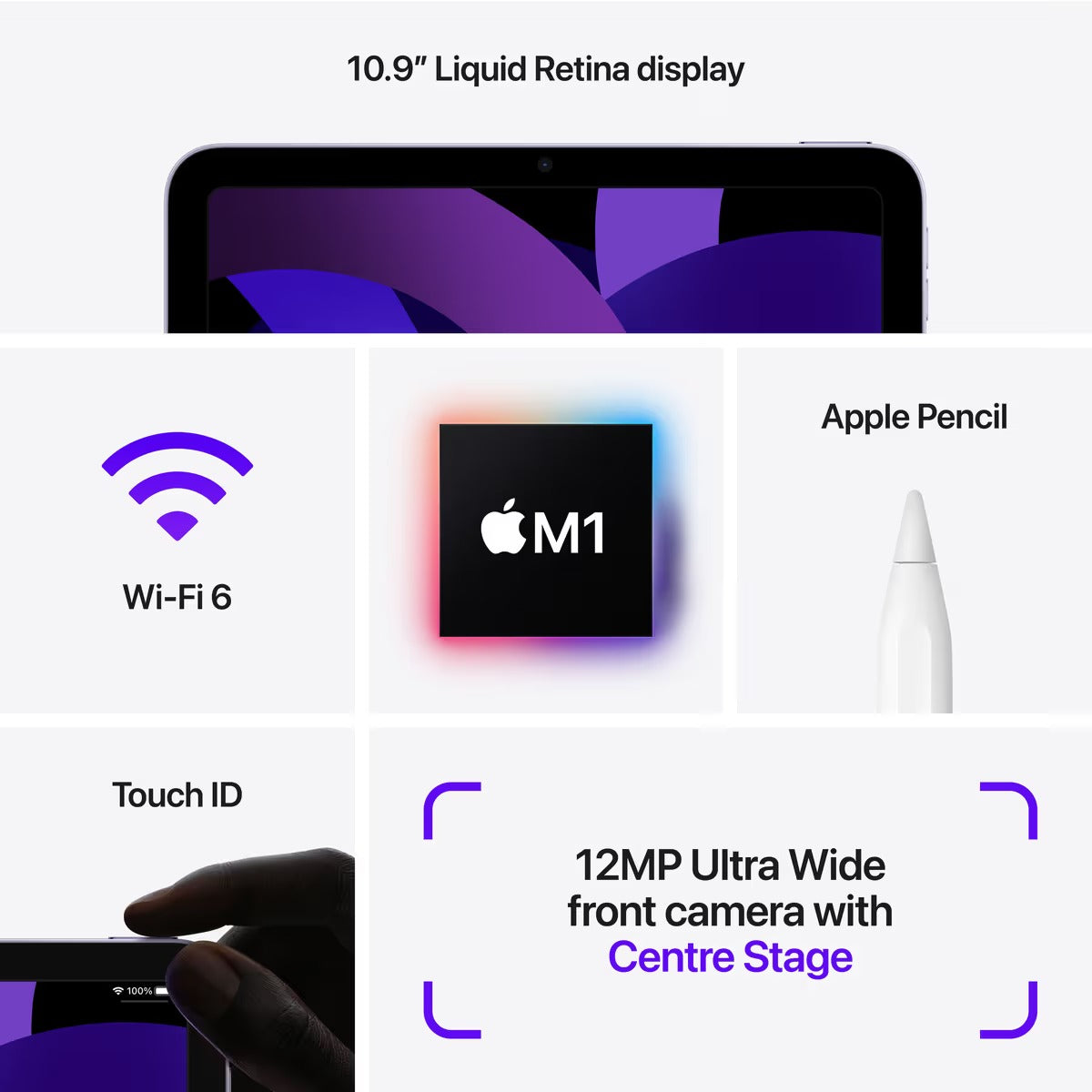 iPad Air 10.9" (2022) Wi-Fi 64GB - Modrý