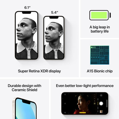 iPhone 13 mini - hvězdně bílá