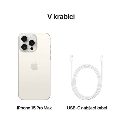 iPhone 15 Pro Max - bílý titan
