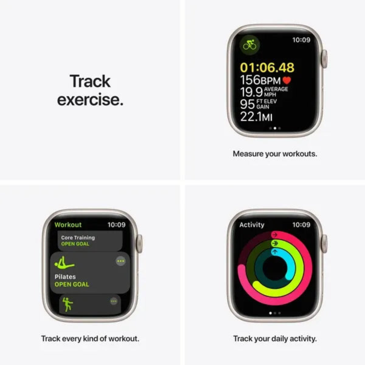 Apple Watch Series 7 GPS 45mm - Hvězdně bílé hliníkové pouzdro